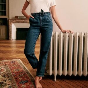 Sezane Pantalon Manu Bleu Denim